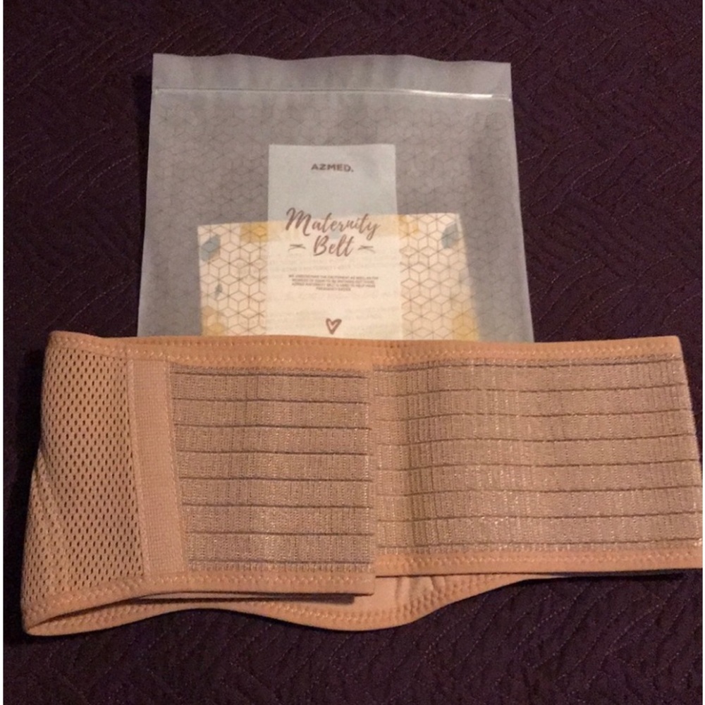 AZMED MATERNITY SUPPORT BELT ADJUSTABLE SAFETY BINDER COMFY VELCRO CLOSURE